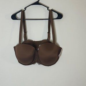 Auden Lightly Lined Strapless Bra Brown Size 42DD NWT Plus Size